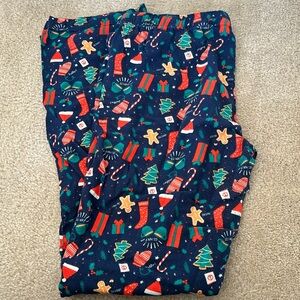Women’s Old Navy Christmas Fleece Navy Pajama Pants Size L